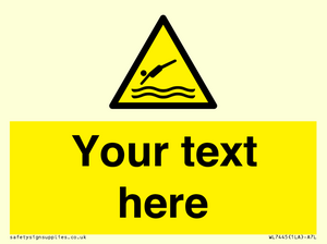 Custom Warning diving area